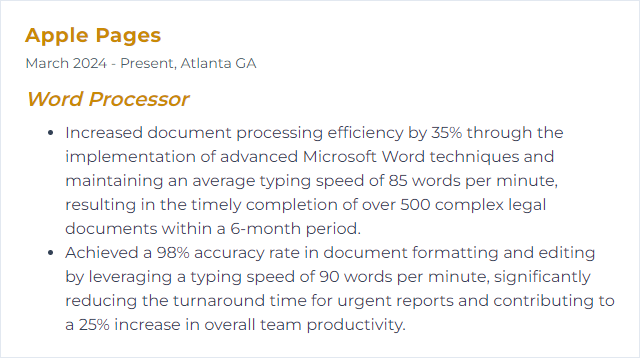 How to Display Typing Speed Skills on Your Resume