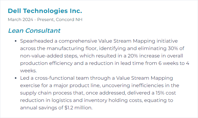 How to Display Value Stream Mapping Skills on Your Resume