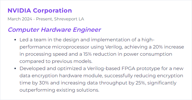 How to Display Verilog Skills on Your Resume