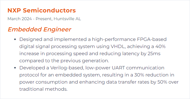 How to Display VHDL/Verilog Skills on Your Resume