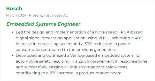 How to Display VHDL/Verilog Skills on Your Resume