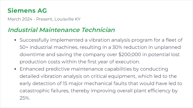 How to Display Vibration Analysis Skills on Your Resume