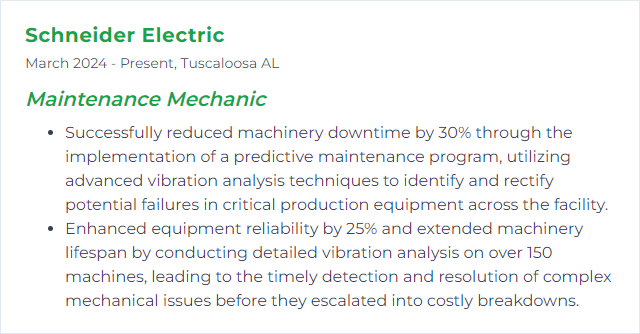 How to Display Vibration Analysis Skills on Your Resume