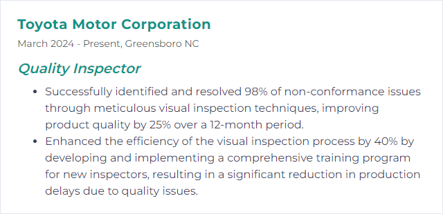 How to Display Visual Inspection Techniques Skills on Your Resume