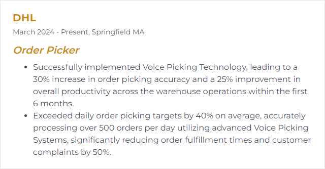 How to Display Voice Picking Technology Skills on Your Resume