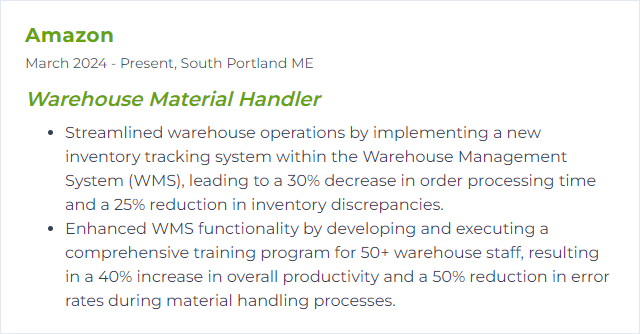 How to Display Warehouse Management Systems (WMS) Skills on Your Resume