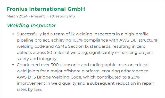 How to Display Welding Codes Skills on Your Resume