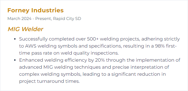 How to Display Welding Symbols Skills on Your Resume