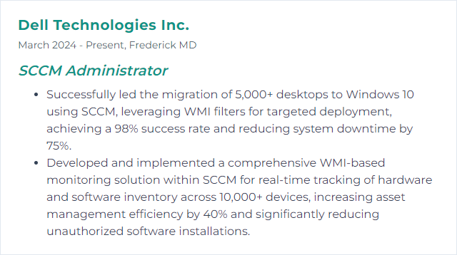 How to Display WMI (Windows Management Instrumentation) Skills on Your Resume