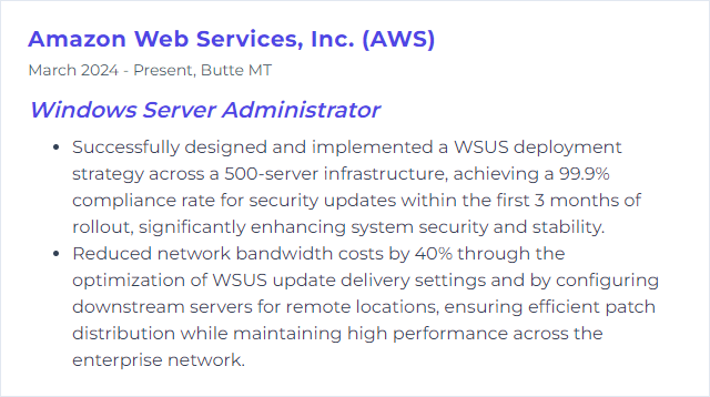 How to Display WSUS (Windows Server Update Services) Skills on Your Resume