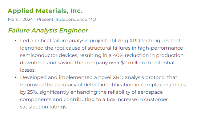 How to Display XRD (X-ray Diffraction) Skills on Your Resume