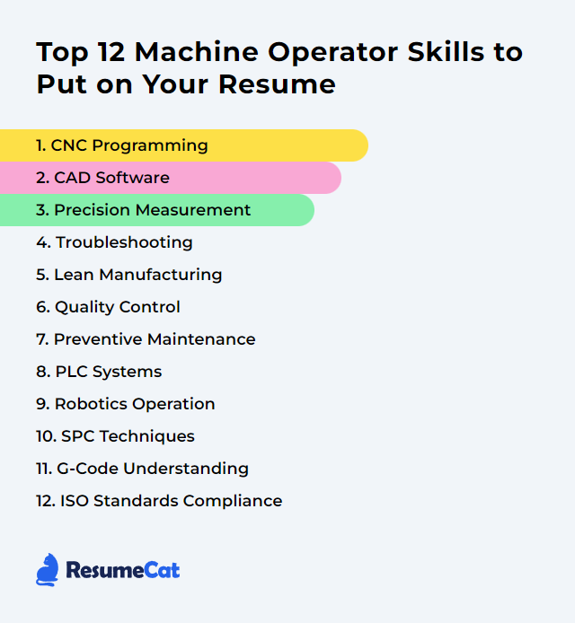 Top 12 Machine Operator Skills to Put on Your Resume