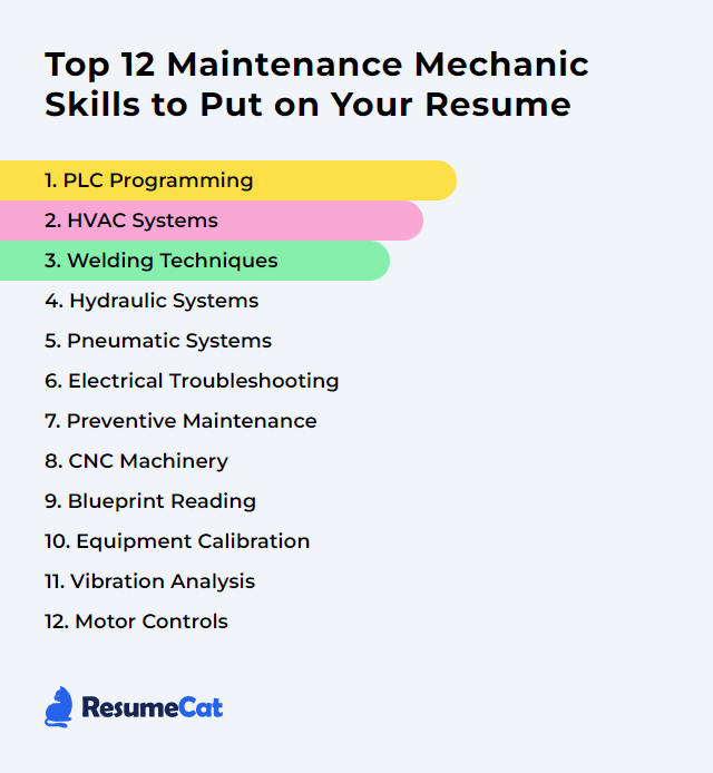 Top 12 Maintenance Mechanic Skills to Put on Your Resume