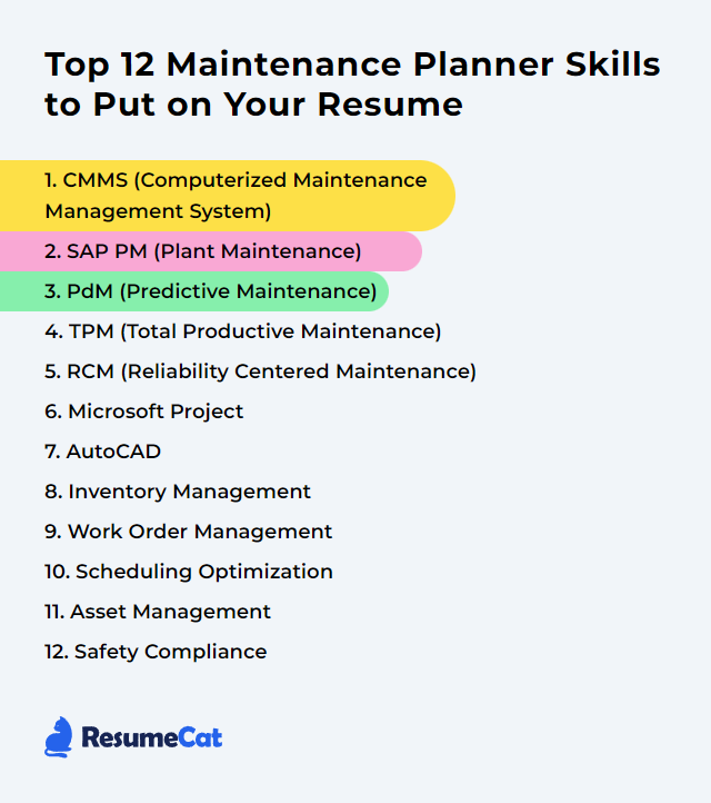 Top 12 Maintenance Planner Skills To Put On Your Resume   Top 12 Maintenance Planner Skills To Put On Your Resume EVNt4 