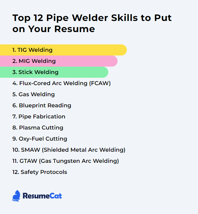 Top 12 Pipe Welder Skills to Put on Your Resume