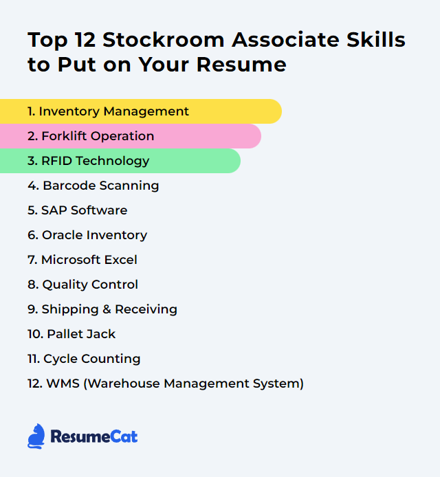 Top 12 Stockroom Associate Skills to Put on Your Resume