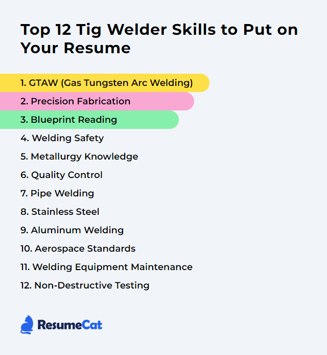 Top 12 Tig Welder Skills to Put on Your Resume