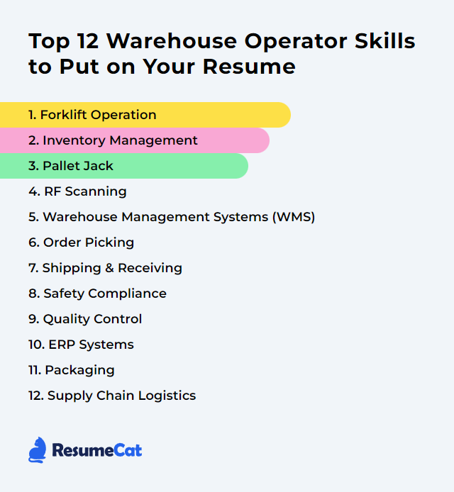 Top 12 Warehouse Operator Skills to Put on Your Resume