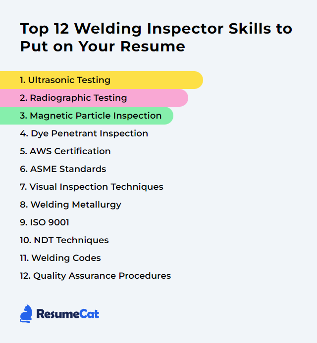 Top 12 Welding Inspector Skills to Put on Your Resume